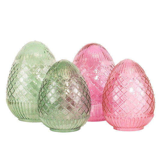 Annalise Glass Egg - Pink