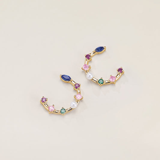 Multi-stone Scattered Gemstone Earrings