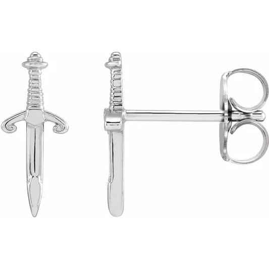 Petite Dagger Stud Earrings