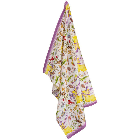 Louisiana State Collection 28" Cotton Tea Towels Set Of 2