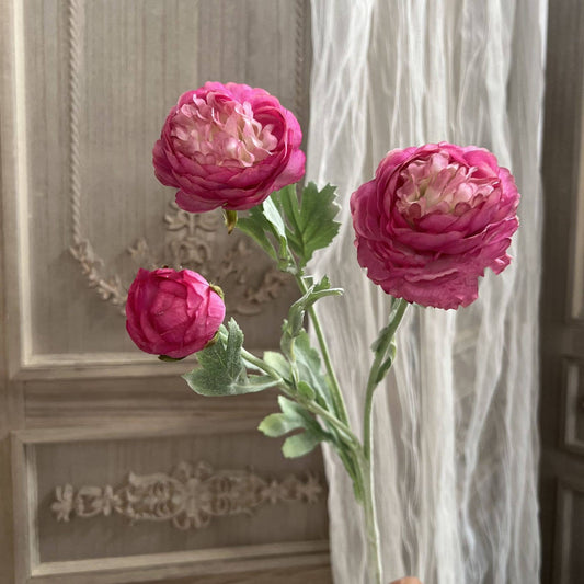 19'' Silk Ranunculus Single Spray Flowers, Spring Ranunculus