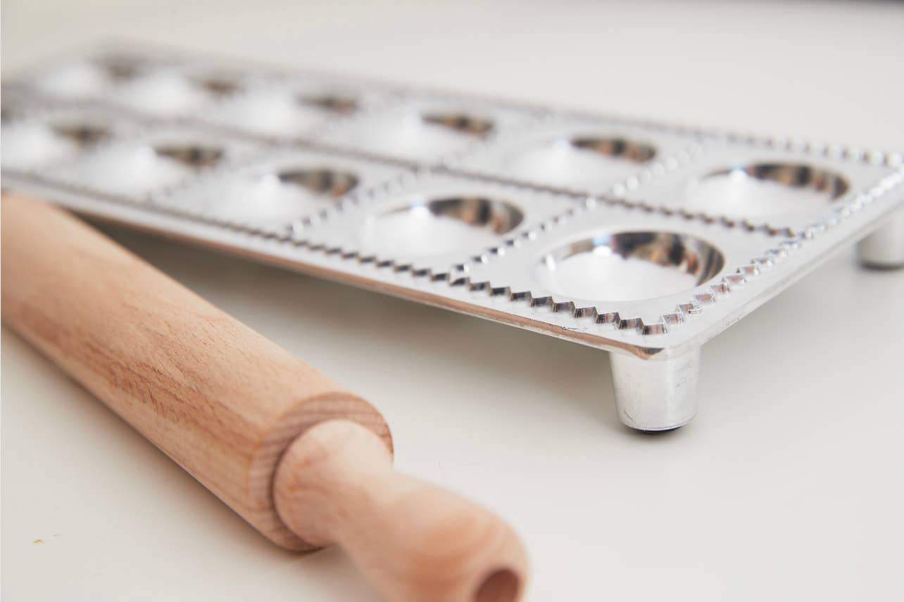 Ravioli Mold with Roller