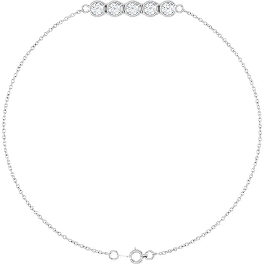 Lab-Grown Diamond Five-Stone Bracelet