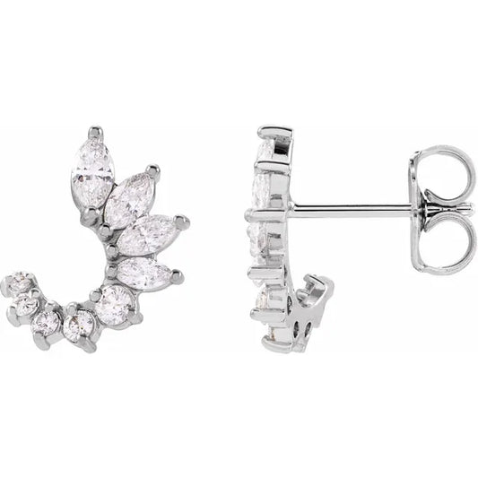 Diamond Front to Back Earring