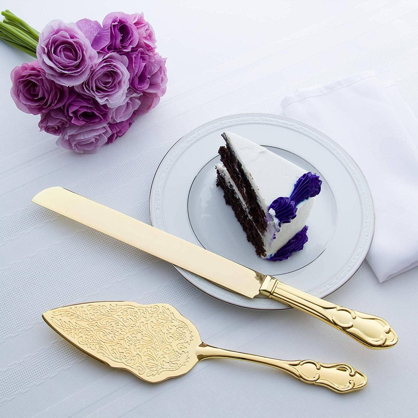 Wedding Cake Knife & Server Set