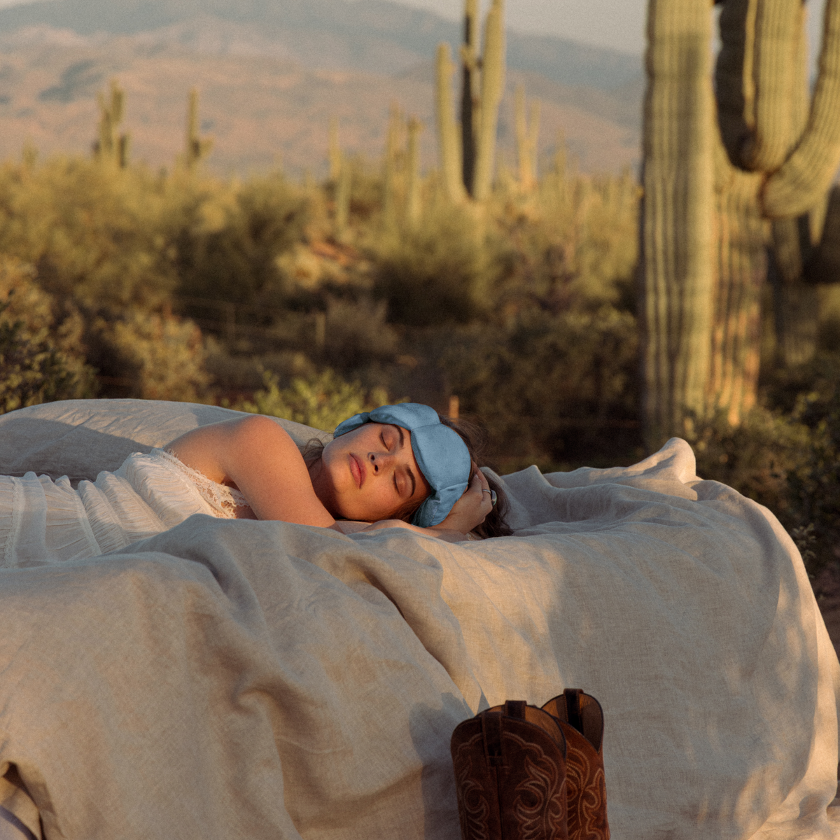 Blue Jean Weighted Sleep Mask
