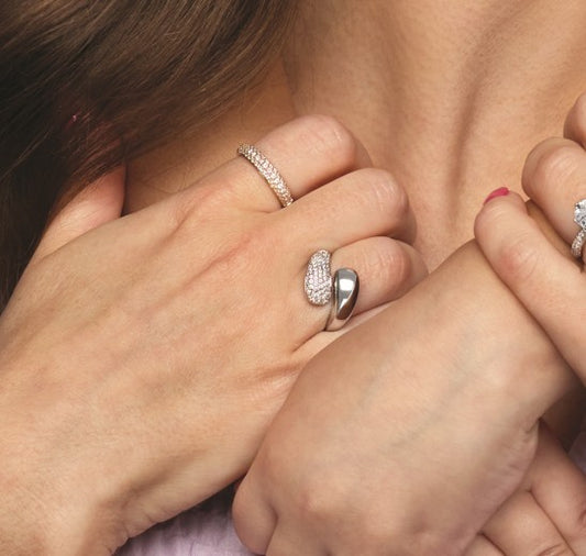 Lab-Grown Diamond Bypass Ring