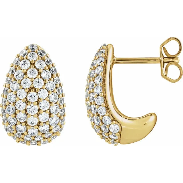 Lab-Grown Diamond Teardrop Earrings