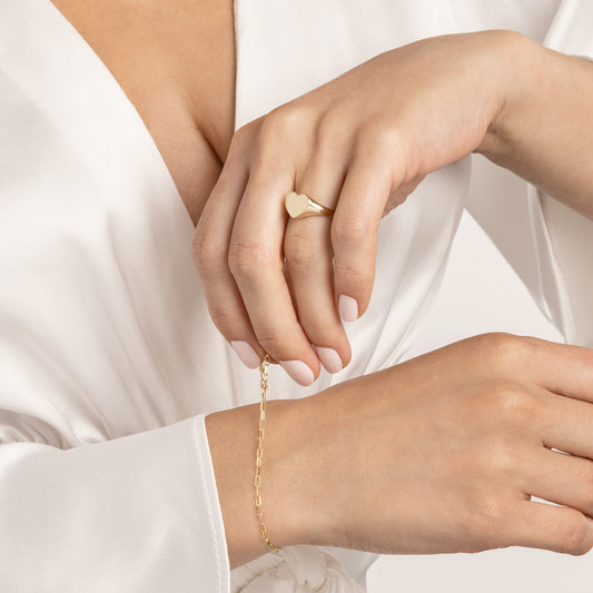 Mini Heart Signet Ring