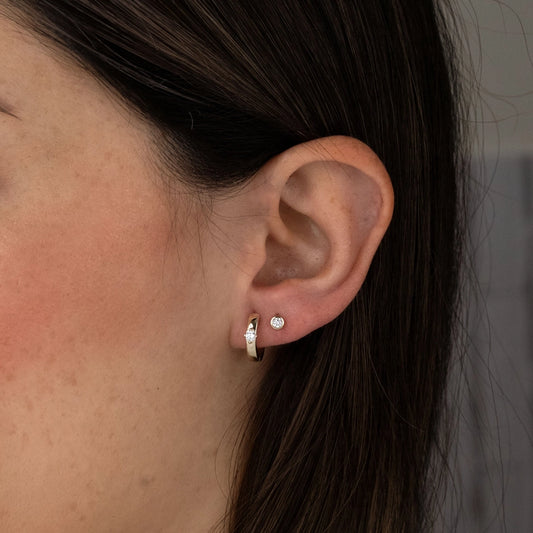 Accented Huggie Earrings