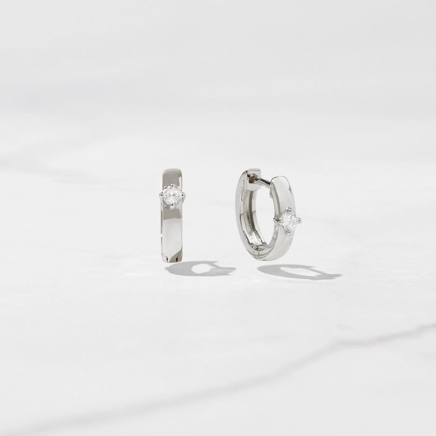 Accented Huggie Earrings