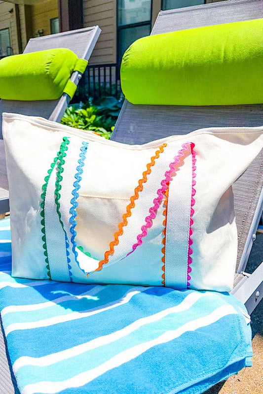 Spencer Rick Rack Trim Tote Bag