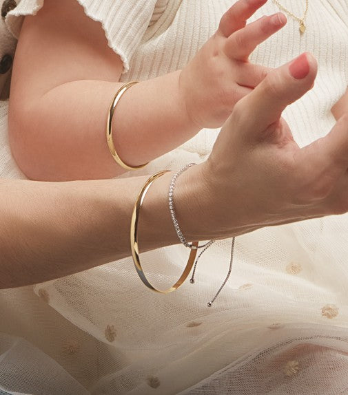 Half Round Bangle Bracelet