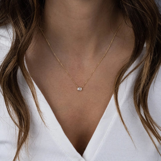 Radiant Bezel Necklace