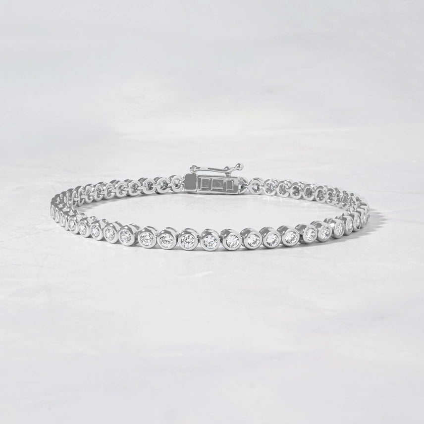 Round Bezel Tennis Bracelet
