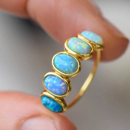 Blue Opal Ombre Band
