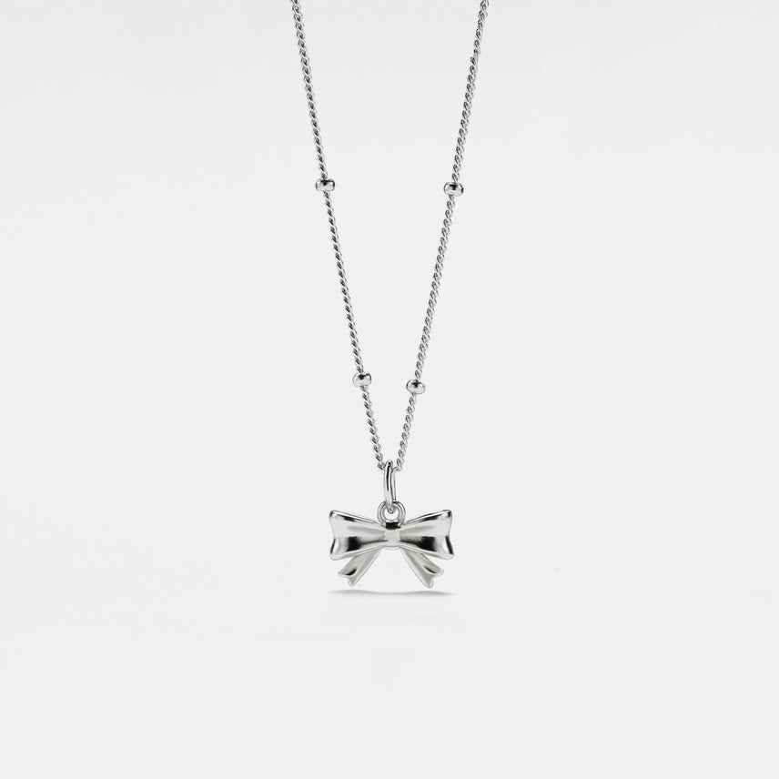 Dainty Bowknot Charm Necklace