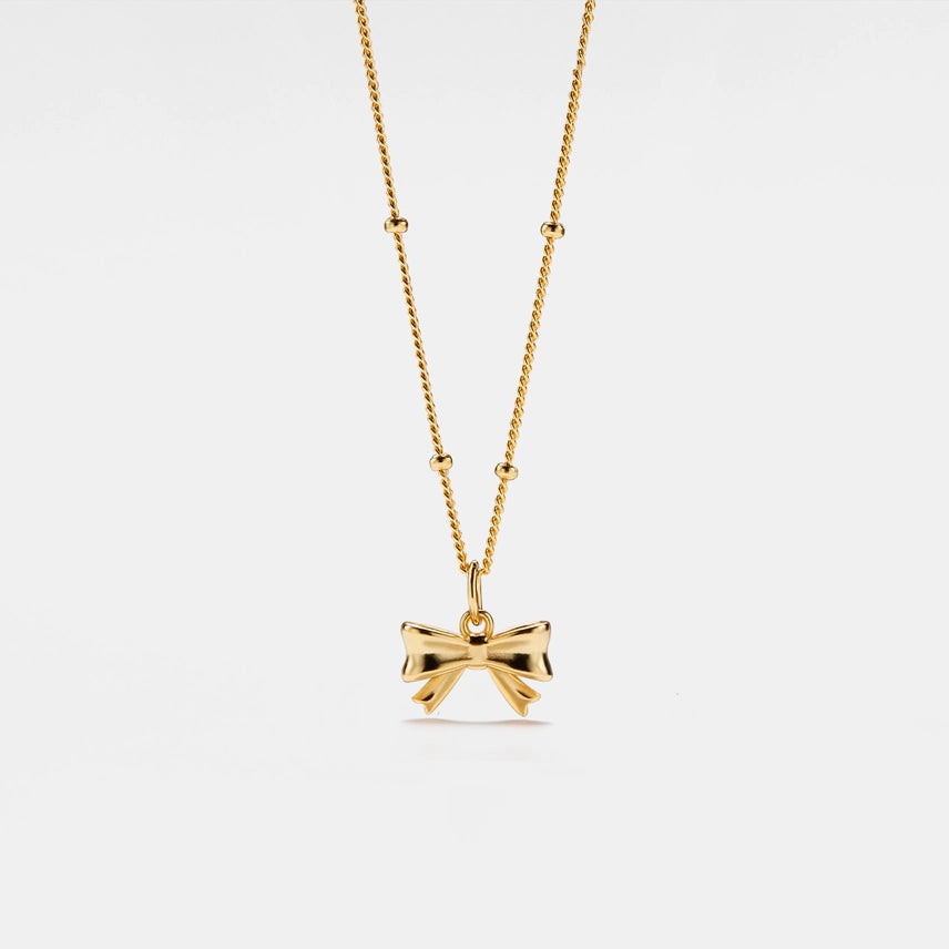 Dainty Bowknot Charm Necklace