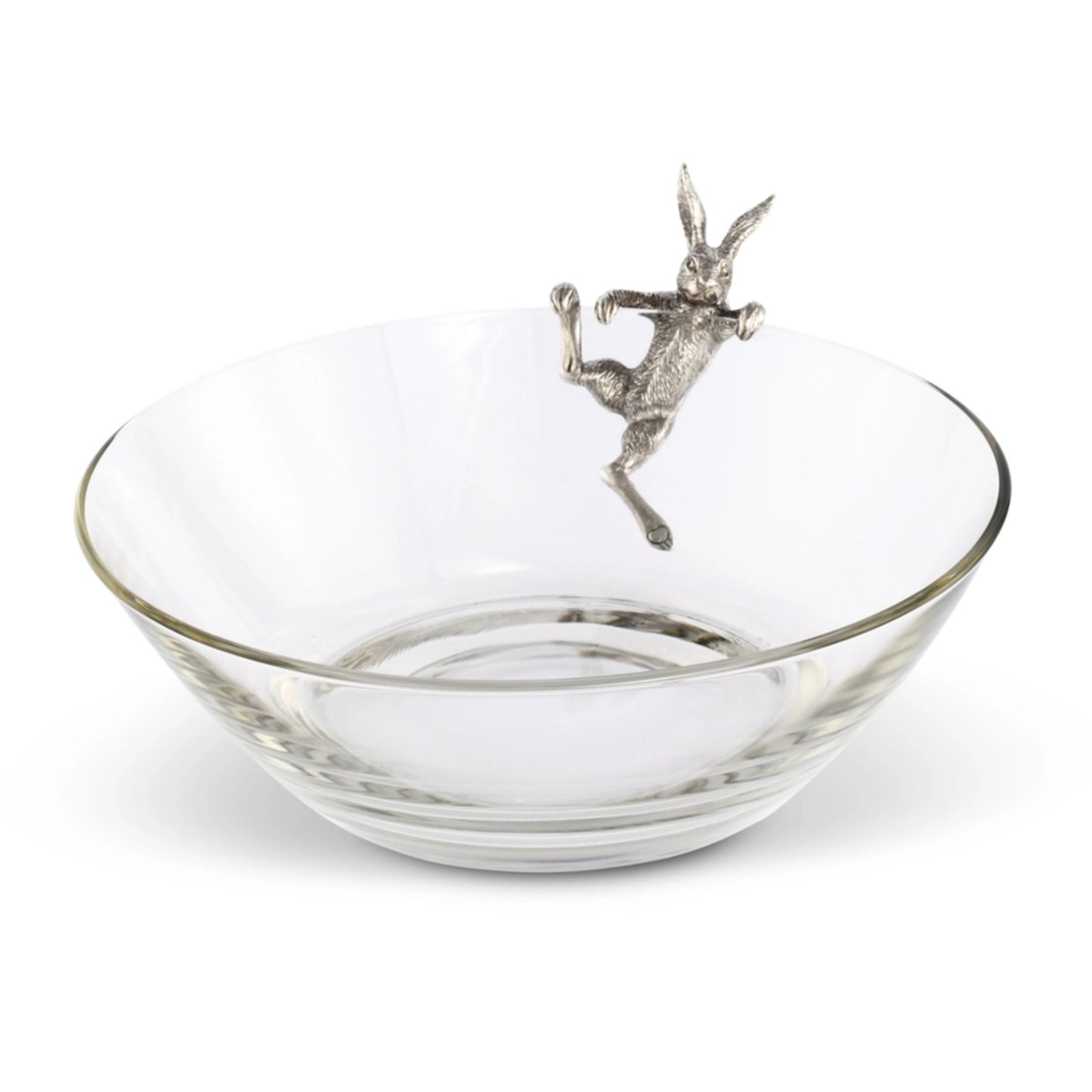 Climbing Bunny Glass Serving / Salad Bowl