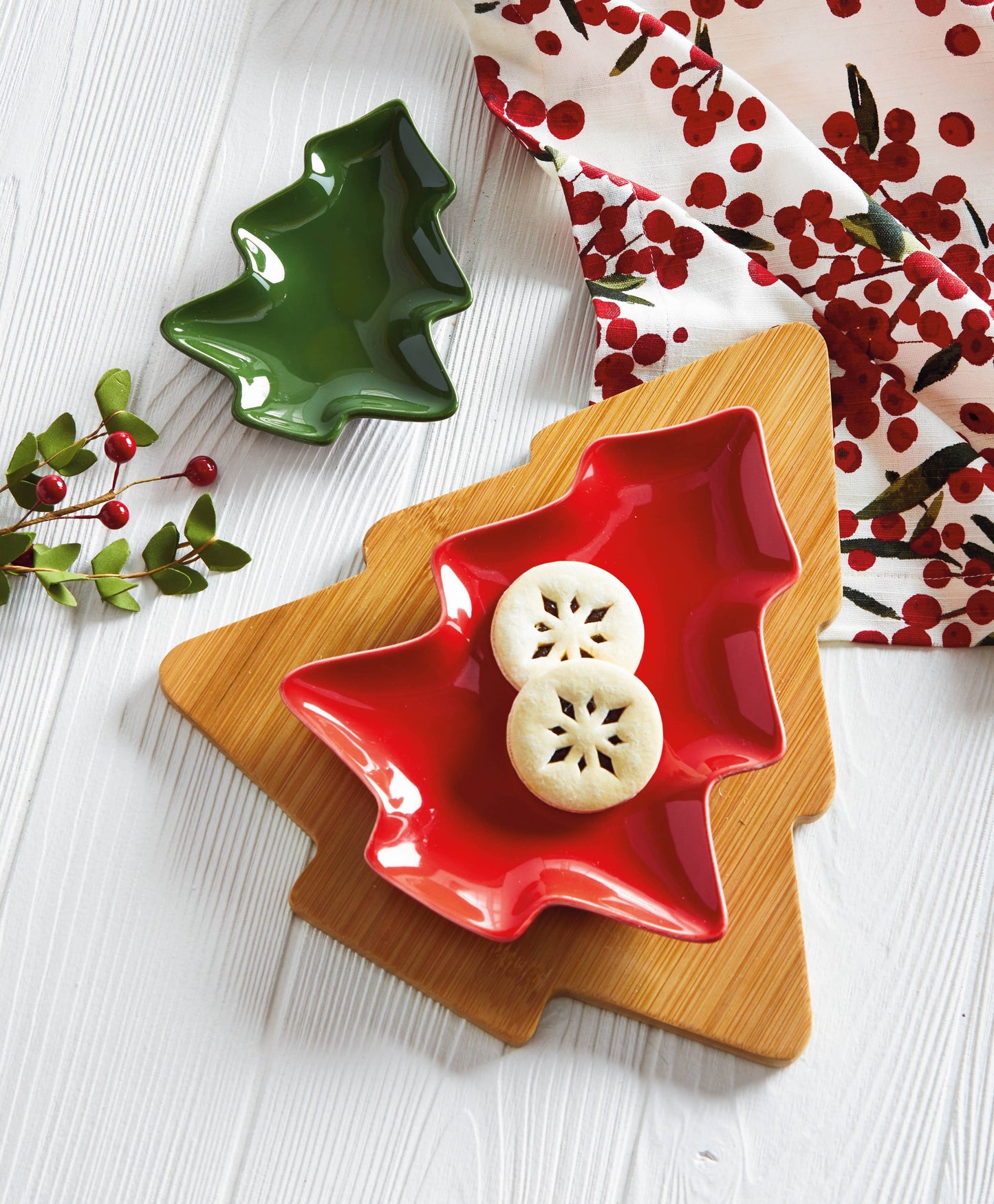 Christmas Tree Board & Dish Set Of 3