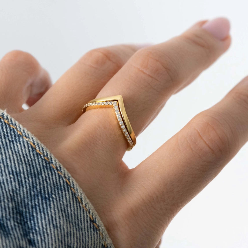 Chevron Ring Set