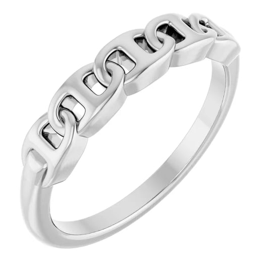 Anchor Chain Link Stackable Ring
