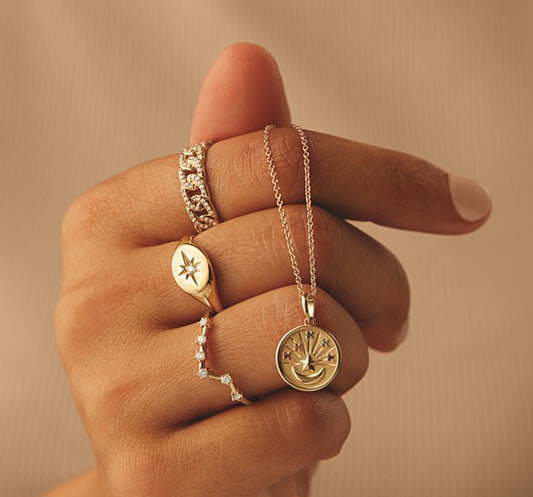 Diamond Stackable Link Ring