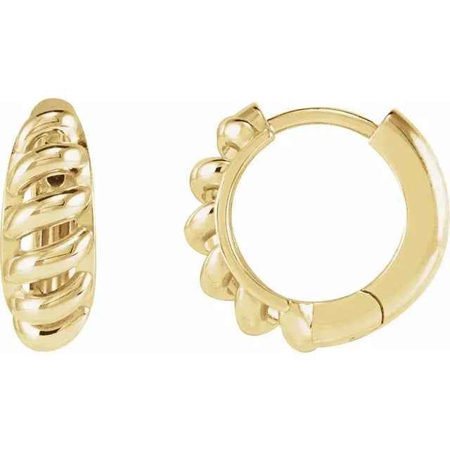 Croissant Dome Hoop Earrings – The Gilded Lily - Main Image