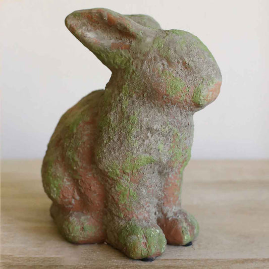 Terracotta Sitting Bunny Decor Antique Green