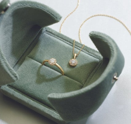 4mm Diamond Halo Necklace