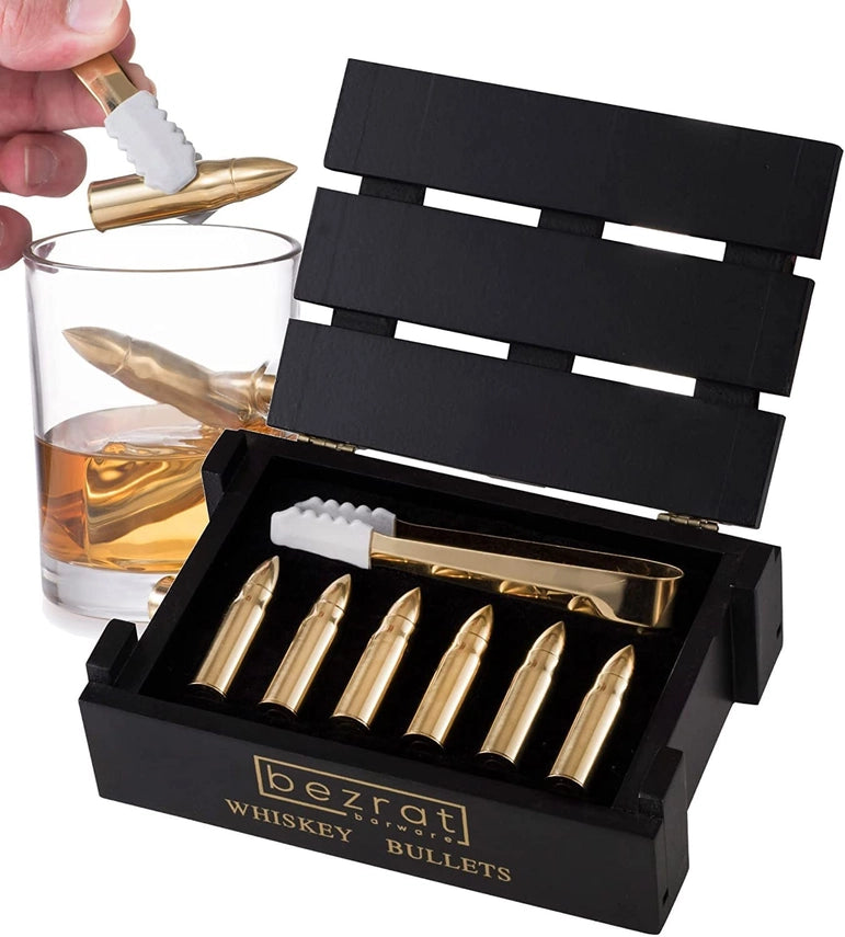 Set of 6 Gold Chilling Stones