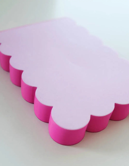 Scalloped Shaped Pad | Lilac + Hot Pink
