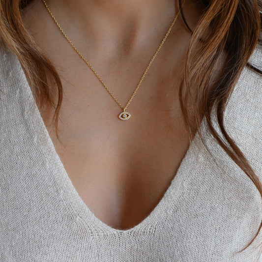 Accented Evil Eye Necklace