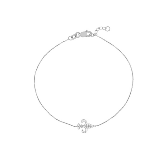 Mini CZ Fleur-de-Lis Bracelet