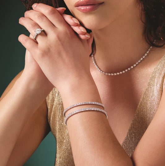 Lab-Grown Diamond Flexible Bangle Bracelet