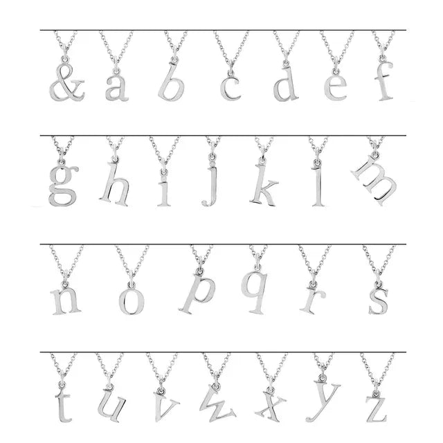 Lowercase initial necklace