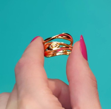 Natural Citrine Freeform Ring