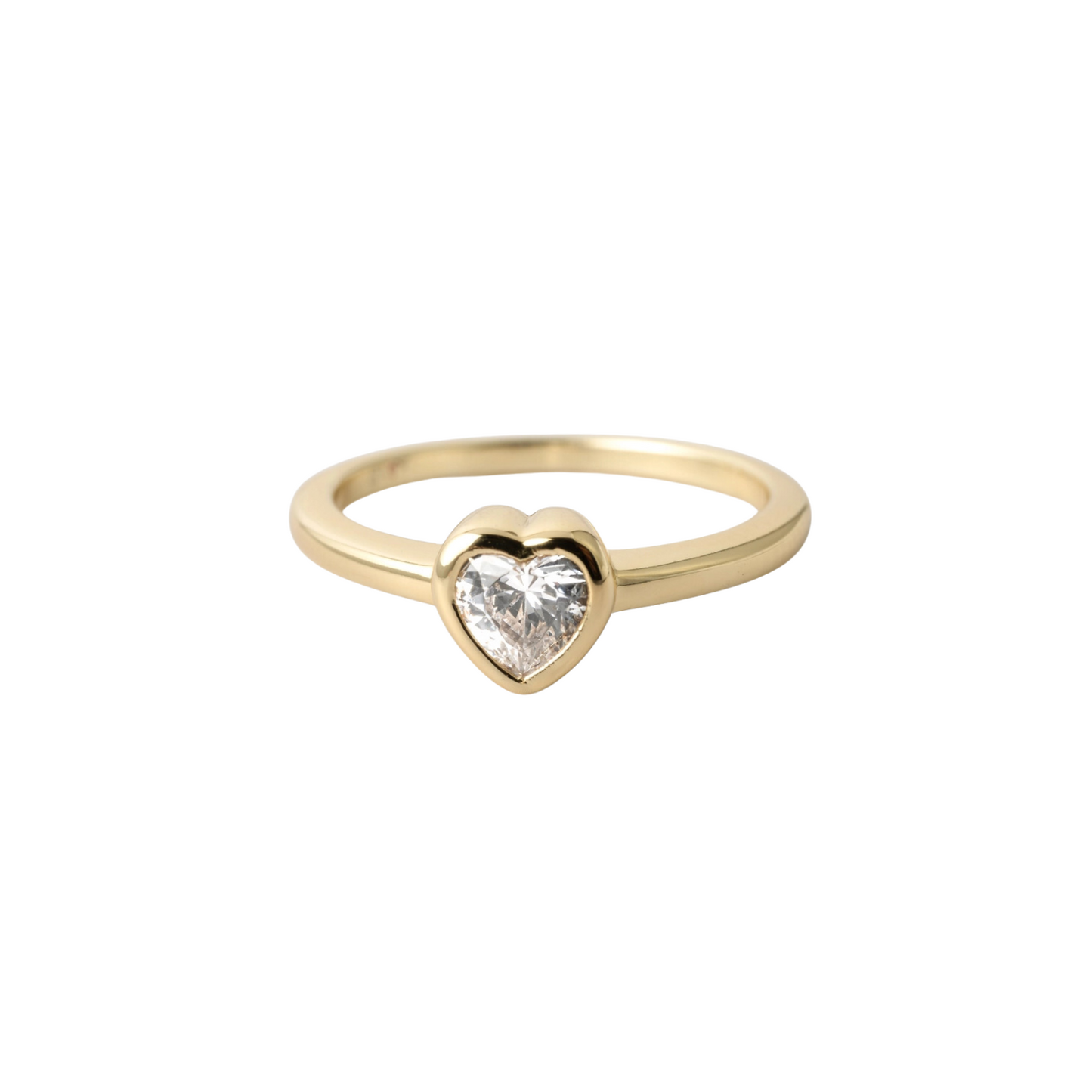 Bezel Heart Ring