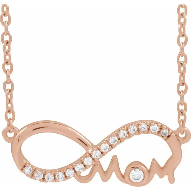 Infinity Diamond Mom Necklace
