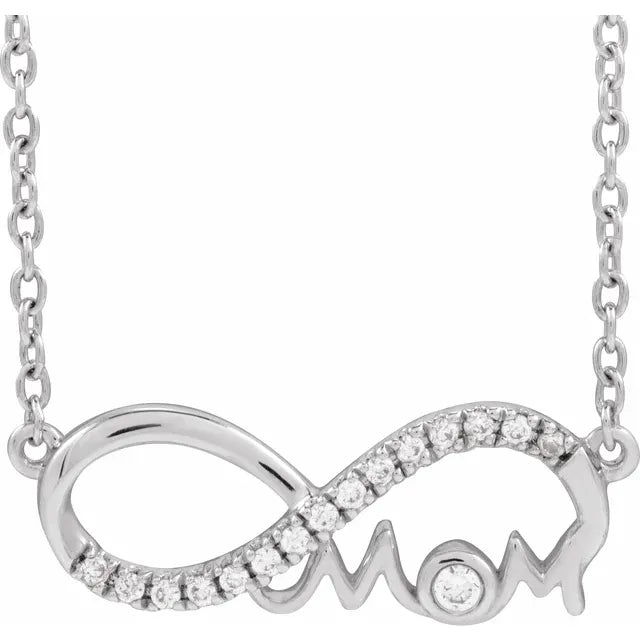Infinity Diamond Mom Necklace