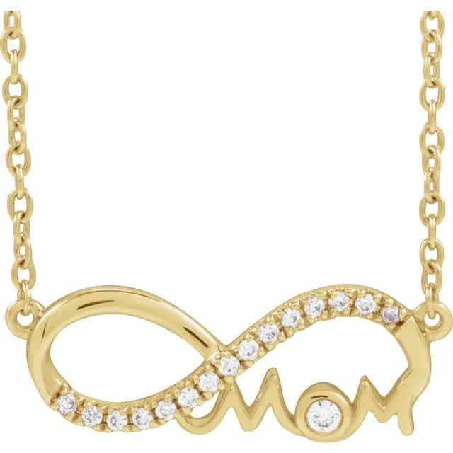 Infinity Diamond Mom Necklace