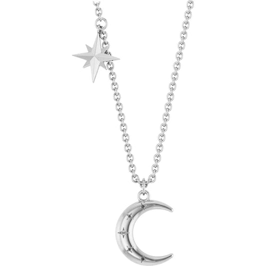 Crescent Moon & Star Necklace