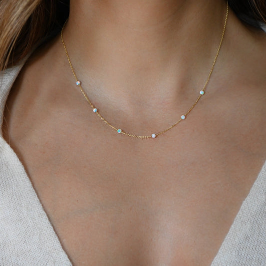 Opal Beaded Necklace