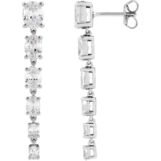 Oval Lab-Grown Diamond Earrings