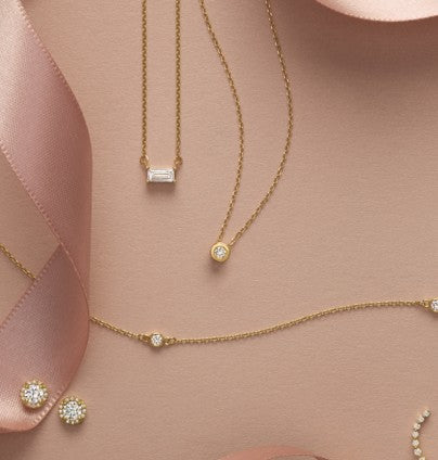 Bezel-Set Lab-Grown Diamond Necklace