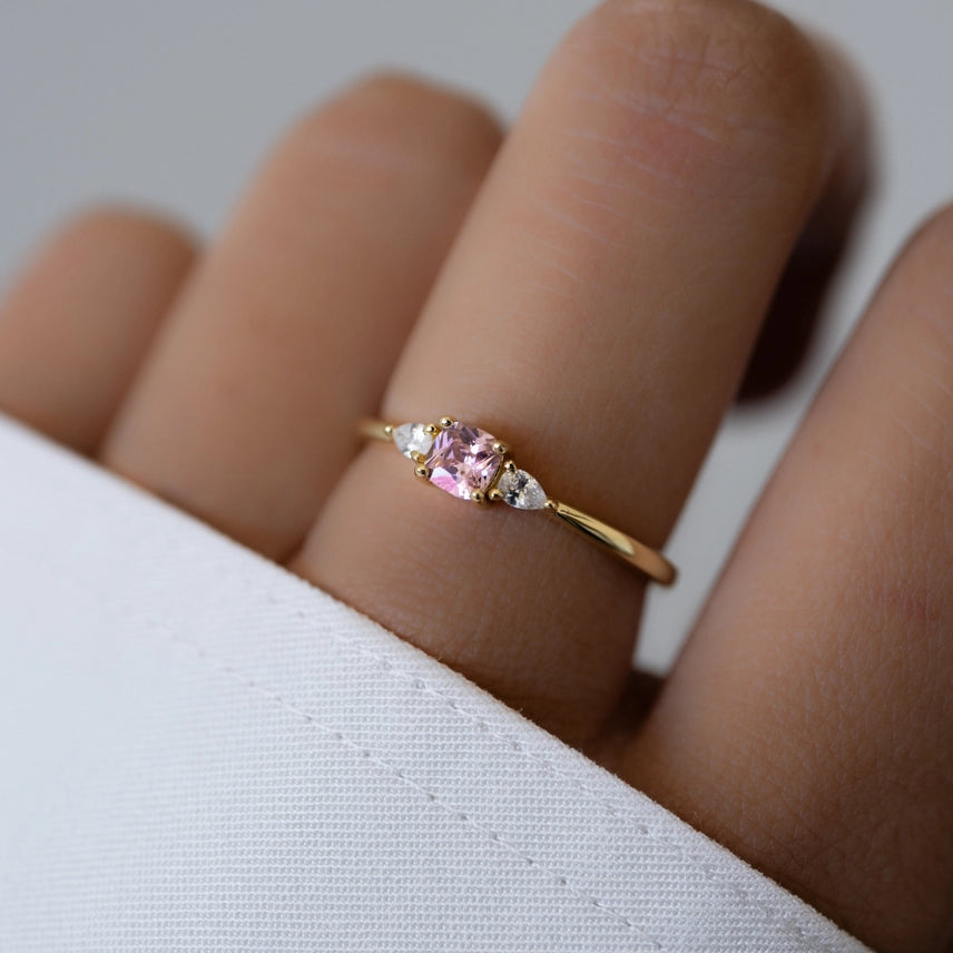 Pink Cushion Ring