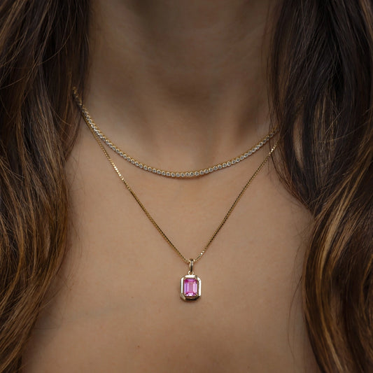 Pink Pendant Necklace