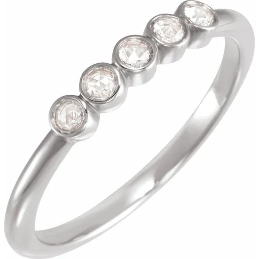 Rose-Cut Diamond Stackable Ring