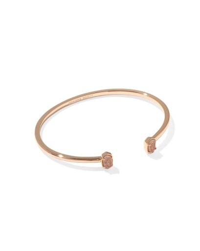 EMILIE CUFF BRACELET ROSE GOLD SAND DRUSY
