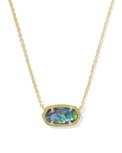 ELISA PENDANT NECKLACE GOLD ABALONE SHELL